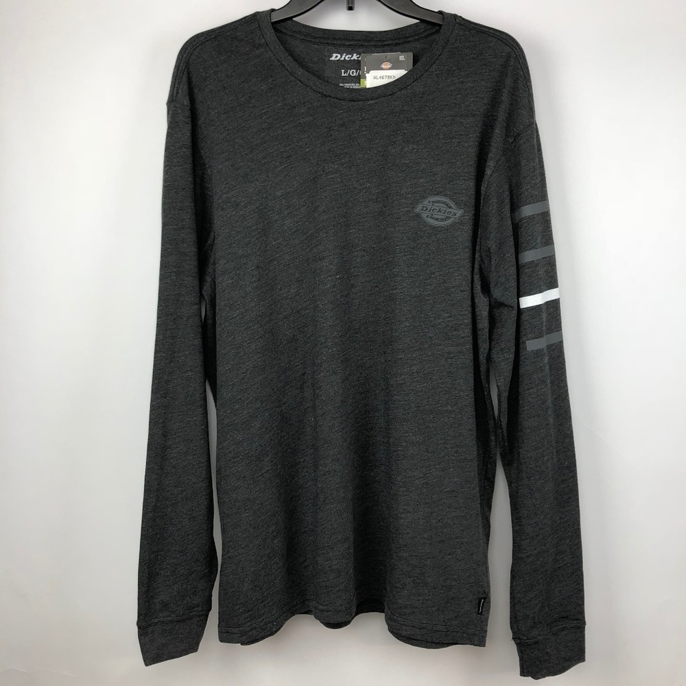 Dickies Slim Fit Gray Long Sleeve Tee T-Shirt ** - Picture 2 of 7